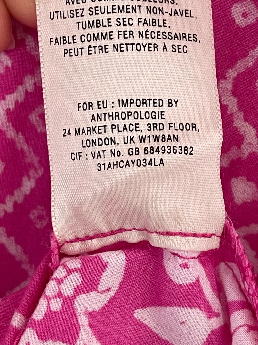 Anthropologie Meadow Rue Pink Floral 'Anila' Shirtdress - Size 6 - Picture 5 of 7